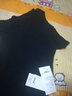 丹語(yǔ)簡(jiǎn)約基礎款短袖t恤高領(lǐng)網(wǎng)紗打底衫女夏純色彈力上衣 黑色 M 曬單實(shí)拍圖
