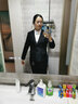 名流都會(huì )職業(yè)裝女裝套裝長(cháng)袖小西裝女士正裝工作西服面試 黑色西裝+褲子+襯衫（兩?？郏?XXXL（130-140斤） 曬單實(shí)拍圖