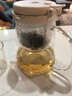 邦田白色透明茶壺全玻璃內(nèi)膽過(guò)濾飄逸杯家用泡茶壺一鍵全過(guò)濾辦公室簡(jiǎn)易泡茶壺可控茶水濃度  短嘴550茶壺 曬單實(shí)拍圖