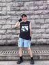 百鵲亭美式工裝牛仔短褲男2025夏季潮牌寬松復(fù)古休閑五分褲子男 淺藍(lán)色 XL 曬單實(shí)拍圖