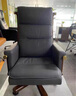 三顆家具 實(shí)木真皮老板椅辦公轉椅中式總裁大班椅牛皮舒適久坐電腦椅子 進(jìn)口牛皮（灰色） 曬單實(shí)拍圖
