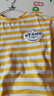 真維斯（Jeanswest）男童t恤短袖夏季新款兒童條紋?；晟朗孢m夏裝男孩夏天休閑上衣潮 黃 描邊星星x 110 cm 曬單實(shí)拍圖