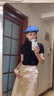 半高領(lǐng)短袖打底衫女t恤2024新款春夏氣質(zhì)修身內(nèi)搭設(shè)計(jì)感上衣黑色 黑色【螺紋】 L【102-114斤】 曬單實(shí)拍圖