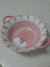 佩爾森（CERAMICS）網(wǎng)紅草莓兔陶瓷碗盤(pán)筷餐具套裝家用釉下彩兒童米飯碗菜盤(pán)子沙拉碗 9.5英寸雙耳湯碗1個(gè)裝 1頭 曬單實(shí)拍圖