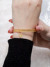 中國黃金（CHINA GOLD）黃金手鐲女足金三生三世金鐲子結(jié)婚三金七夕情人節(jié)生日禮物送女友 定制款-福牌手鐲 約13.5g【5-7天發(fā)貨】 5.4cm 曬單實拍圖