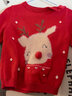 戴維貝拉（DAVE＆BELLA）毛衣紅色圣誕童裝冬季兒童新年上衣針織衣服 曬單實(shí)拍圖