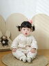 班喜迪嬰兒衣服秋冬裝寶寶連體衣嬰幼兒加絨棉服公主哈衣冬季夾棉外出服 碎花 80cm 曬單實(shí)拍圖