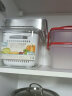 家の物语（KATEI STORY）冰箱收纳盒食品级保鲜盒密封盒蔬菜水果双开门冷冻冰柜储物盒 白色(内置沥水篮） 单件装 6L 实拍图