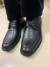波图蕾斯(Poitulas)英伦男士商务休闲鞋正装皮鞋男系带耐磨 P9829 黑色 45 实拍图