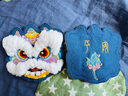 CTRLEND醒獅香囊鑰匙扣刺繡平安符diy材料包香包車(chē)掛件節(jié)慶送男女友禮物 藍(lán)色獅子【鑰匙扣】 曬單實(shí)拍圖