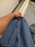 啄木鳥(niǎo)（TUCANO）高腰彈力中年褲子春秋新款大碼牛仔褲女直筒深檔耐磨女長(cháng)褲子 G淺藍色 29 （106-115斤） 曬單實(shí)拍圖