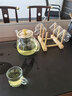 瓷牌茗茶具 耐熱玻璃茶具套裝家用泡茶壺茶杯帶茶盤功夫茶具辦公室整套茶具 金蓋《雅趣壺》透明7件套 曬單實(shí)拍圖