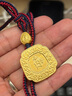 金米八十八（JINMIBASHIBA）大鵬金翅吊牌藏式吊墜足金999迦樓羅神鳥古法金項鏈父親節(jié)禮物 約38克帶編繩 曬單實拍圖