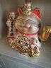 金色招財(cái)貓?zhí)卮蠼鹫胸?cái)貓擺件開業(yè)自動(dòng)搖手家用客廳裝飾存錢罐收銀前臺禮物 特大號1454-15（高37厘米） 曬單實(shí)拍圖