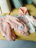 G.DUCKKIDS童裝女童套裝秋冬季新款兒童衣服女孩冬裝加絨加厚棉衣外套兩件套 粉色 110 尺碼4~5歲【100-110cm】 曬單實拍圖