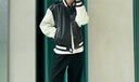 GXG男裝 商場(chǎng)同款pu棒球服夾克外套 2023年秋季新款GEX12113553 黑色 XL 曬單實(shí)拍圖