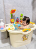 奔麥兒童泡澡桶加厚寶寶洗澡桶嬰兒洗澡盆游泳桶家用沐浴桶洗澡神器 ※旗艦款0-10歲(感溫＋游戲盤(pán))米 曬單實(shí)拍圖
