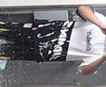 寫(xiě)璇 男裝夏季短袖t恤套裝男長(cháng)褲中袖一套衣服 男生夏天春夏日韓版潮流學(xué)生夏裝男士青少年半袖整套運動(dòng)裝 潑墨上白色短袖套裝 L（105-115斤） 曬單實(shí)拍圖