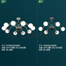 雷士（NVC）現(xiàn)代奶油風(fēng)浪漫唯美告白氣球客廳吊燈餐廳吊燈臥室燈具燈飾套餐 10頭+6頭【一室一廳】【帶光源】 曬單實拍圖