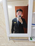 vocacool西服套裝男修身青年正裝職業(yè)裝三件套結(jié)婚禮服上班面試學(xué)生外套 黑色一扣(西服西褲白襯衫黑領(lǐng)帶) XXL/131-149斤 曬單實(shí)拍圖
