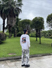JDZHL美式扎染休閑褲子男美式高街時(shí)尚抽繩闊腿褲寬松顯瘦直筒大碼長(cháng)褲 白色 XL （建議130-150斤） 曬單實(shí)拍圖