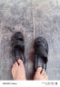 意尔康男鞋软底透气户外休闲拖鞋两用沙滩鞋男士凉鞋 96559W 黑色 41 实拍图