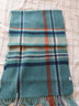 上海故事山羊絨女士格形小圍巾韓版圍脖秋冬季保暖送人 ZSS22WJ20 綠桔格 曬單實(shí)拍圖