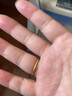 蒂蔻（Tico）足金三生三世黃金戒指男女3d硬金素圈戒指送男友老公生日禮物 曬單實(shí)拍圖