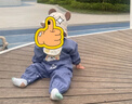 babyjianle寶寶爬爬服連體罩衣爬行服嬰兒一體護衣兒童全身戶(hù)外防臟哈服秋冬 貝藍熊連體【可開(kāi)襠】 100碼【建議身高85-95cm】 曬單實(shí)拍圖