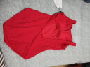 范德安（BALNEAIRE）女士高端小红心系列温泉连体泳衣女遮肚显瘦U型美背夏红色XL 实拍图