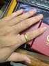 中國黃金（CHINA GOLD）黃金戒指古法光面素圈男女對(duì)戒情侶三金訂婚婚戒生日禮物女 女戒約4.4g 曬單實(shí)拍圖