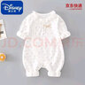 G.DUCKKIDS嬰兒衣服春秋新款新生嬰幼兒連體衣女寶寶打底衫純棉公主超萌爬服 白色 73cm (建議3-6個月，6-8公斤) 曬單實拍圖