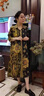 SOEM杭州印花真絲連衣裙女2025夏新款時尚花色拼接寬松顯瘦桑蠶絲裙子 花色 XL 曬單實拍圖