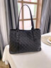viney牛皮包包女包大容量托特包通勤腋下單肩手提包生日禮物送女友老婆 【黑色】女生女朋友實(shí)用走心 品牌小眾百搭高級感輕奢時(shí)尚大包 曬單實(shí)拍圖