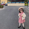 mlgt kids童裝女童連衣裙套裝春秋季寶寶長袖秋裝女孩碎花裙子兩件套 粉紅色 90 碼（建議80-90cm 1-2周歲) 曬單實拍圖