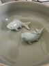 汝窯茶具配件雙魚戲水孺子牛美到家茶寵茶盤擺件工藝茶玩可養(yǎng)開片 雙魚戲水 曬單實拍圖