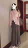 夢(mèng)清琦黑色金絲絨半身裙女秋冬2025年新款高端黑色長(cháng)裙子荷葉邊裙文藝 黑色 L 曬單實(shí)拍圖