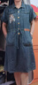 clotho Rennie品牌女裝薄款牛仔連衣裙女夏2025新款小個(gè)子收腰顯瘦氣質(zhì)時(shí)尚休閑 牛仔色 M 曬單實(shí)拍圖