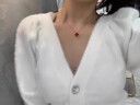 RXO四葉草項鏈女輕奢小眾高級感女生幸運項鏈520禮物送老婆送女友 玫瑰金色黑瑪瑙-520禮物送女友 曬單實(shí)拍圖