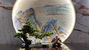 RWTW創(chuàng)意仿真迎客松盆景擺件 禪意客廳中式玄關(guān)酒店景觀造景軟裝 青松迎客小號(hào)(美松款式) 曬單實(shí)拍圖