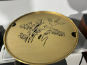 必發(fā)茶盤(pán)家用高檔黃銅圓形輕奢現代功夫茶具泡茶臺茶盤(pán)儲水茶杯托盤(pán)  優(yōu)質(zhì)黃銅（深谷幽蘭大號）茶盤(pán) 曬單實(shí)拍圖