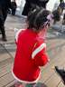 童泰1-4歲兒童秋冬季裙子女孩紅色裙裝連衣裙寶寶衣服過年服女童 紅色 100 cm 曬單實(shí)拍圖