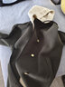 拉夏貝爾（La Chapelle）短外套女裝2026年春季新款春秋小個(gè)子女士小香風(fēng)毛呢外套上衣服女 灰綠色 L 曬單實(shí)拍圖