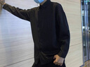 gxmyGXMY 條紋襯衫外套男港風(fēng)日系休閑寬松潮流一套搭配男士長(cháng)袖襯衣 黑色三件裝 L 曬單實(shí)拍圖