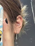 蔓笙索隆耳釘男單只潮流嘻哈男士耳墜長(cháng)款流蘇學(xué)生耳環(huán)痞帥潮男耳飾 一對 曬單實(shí)拍圖