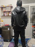 啄木鳥(niǎo)皮衣皮褲套裝男加絨加厚外賣(mài)騎手代駕防風(fēng)防水保暖抗寒工裝皮棉衣 三層長(cháng)護膝腰皮褲+皮衣【套裝】 2XL （中小號）推薦110-130斤 曬單實(shí)拍圖