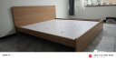 全友家居 床北欧原木色1.8米双人床 主卧室家具框架床 实拍图