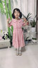 G.duck女童連衣裙夏裝2024新款中大童洋氣兒童裝10歲小女孩夏天公主裙子 桃紅色 140 cm 曬單實(shí)拍圖