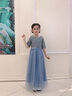 迪士尼（Disney）兒童禮服女童高端鋼琴演奏演出服詩朗誦女童主持人公主裙夏季 灰色. 150 cm 曬單實拍圖