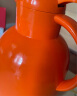 利快 保温壶玻璃内胆家用热水瓶热水壶暖水壶 橙色1L 实拍图
